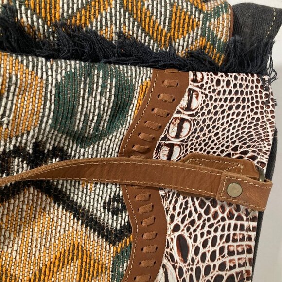 Womens Myra‎ Bag Seneca Heritage Leather Tapestry 13.5 x 9.5 x 4" NWT - Picture 7 of 7